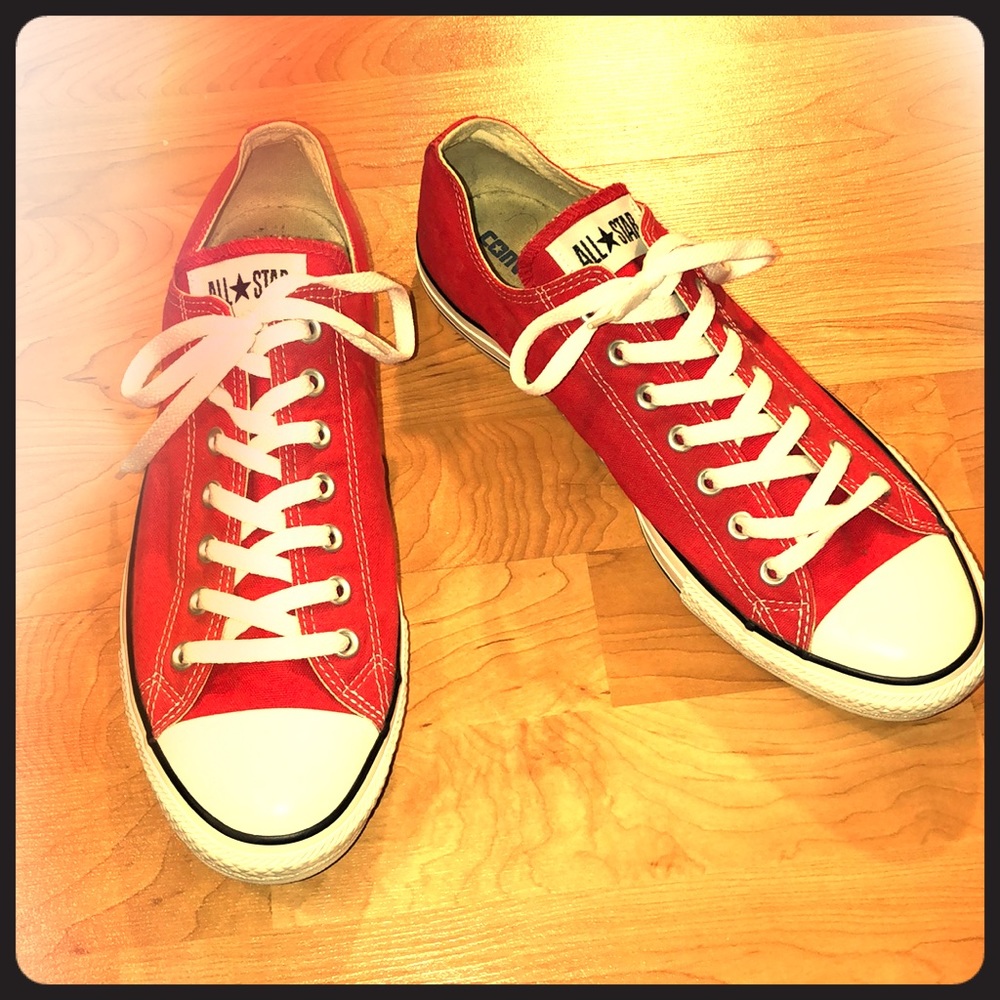 Red All Star Low Top Converse